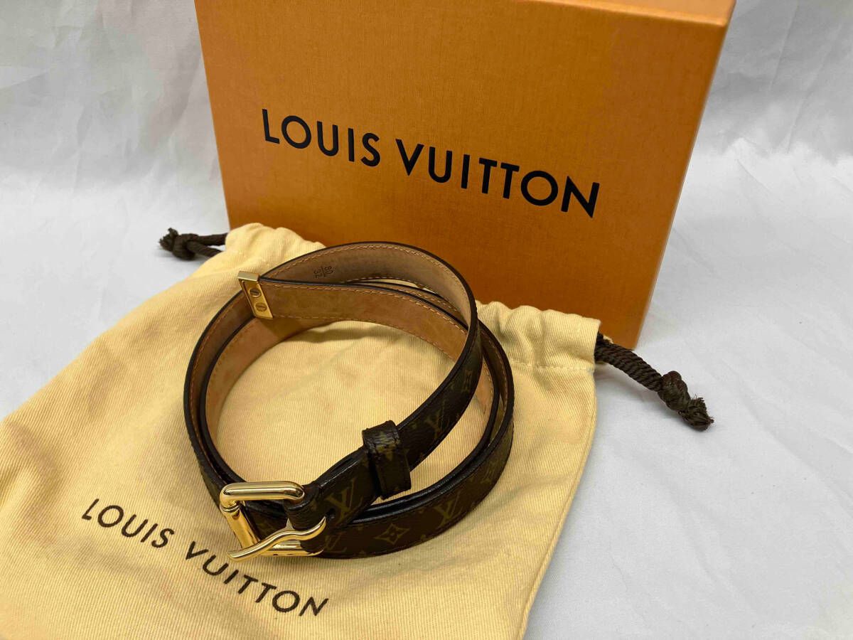 LOUIS VUITTON ルイヴィトン サンチュール モノグラム ベルト ブラウン 80 32 LB 0034