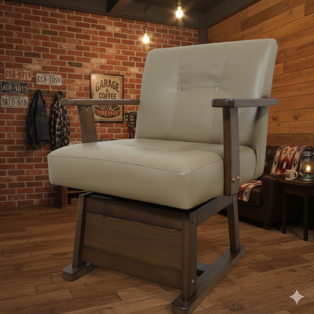 E 肘あて付き 回転チェアー 高さ調節２段階 事務椅子 こたつ椅子 FF16759