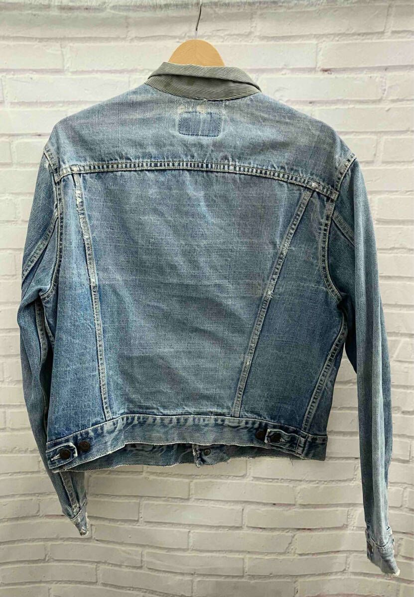 LEVI’S リーバイス 557XX 3rd 60s ビッグE BIGE 両面均等V ボタン裏O 襟リメイク 古着 デニムジャケット