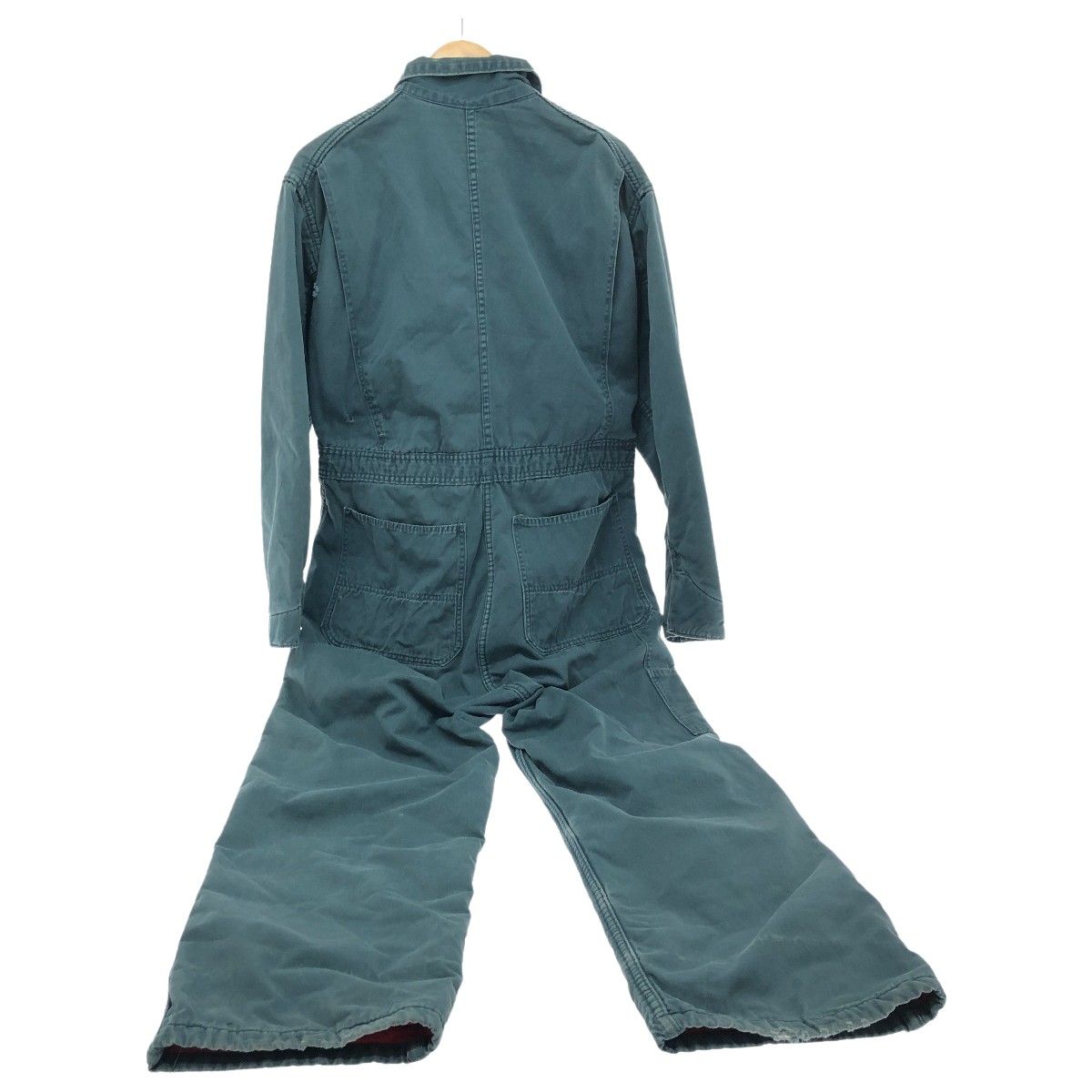 50 60 s SNO KING パンツ オールインワン 42 フロントCONMARジッパー ポケット菱形TALON 古着 グリーン