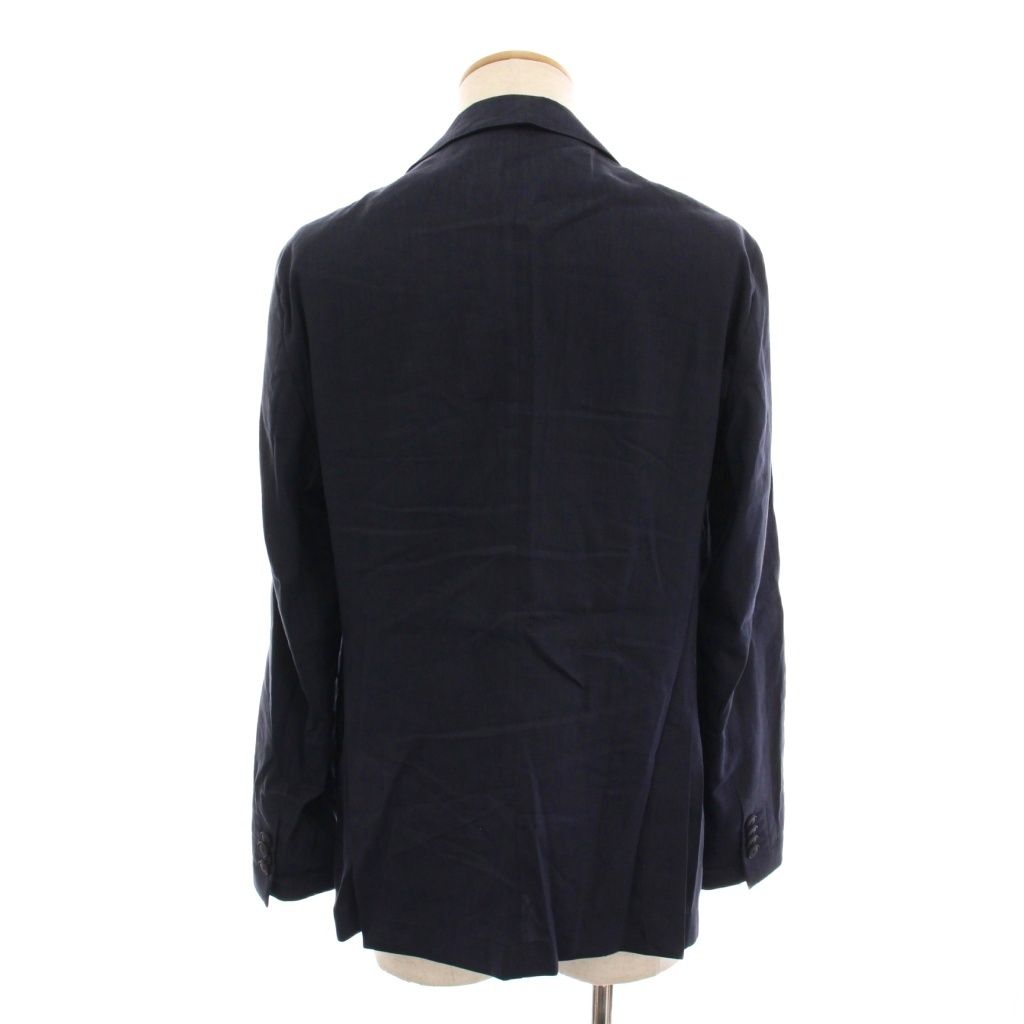 ヒューゴボス HUGO BOSS シングルスーツ セットアップ 上下 テーラードジャケット パンツ リネン混 44 紺 ネイビー 10270292 YM