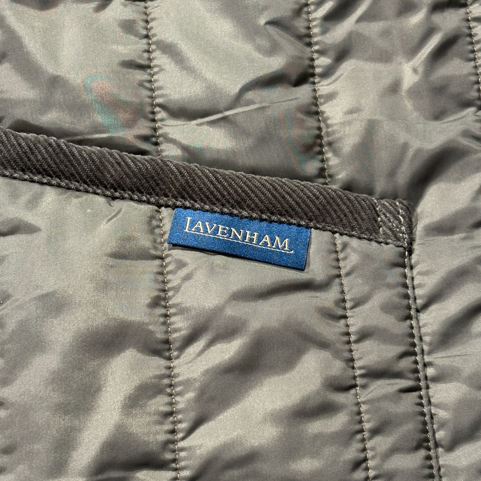 LAVENHAM ラベンハム ロングラインソーンハム キルティング ベルト ジレ レディース カーキ 40サイズ GULLKHAN_COM