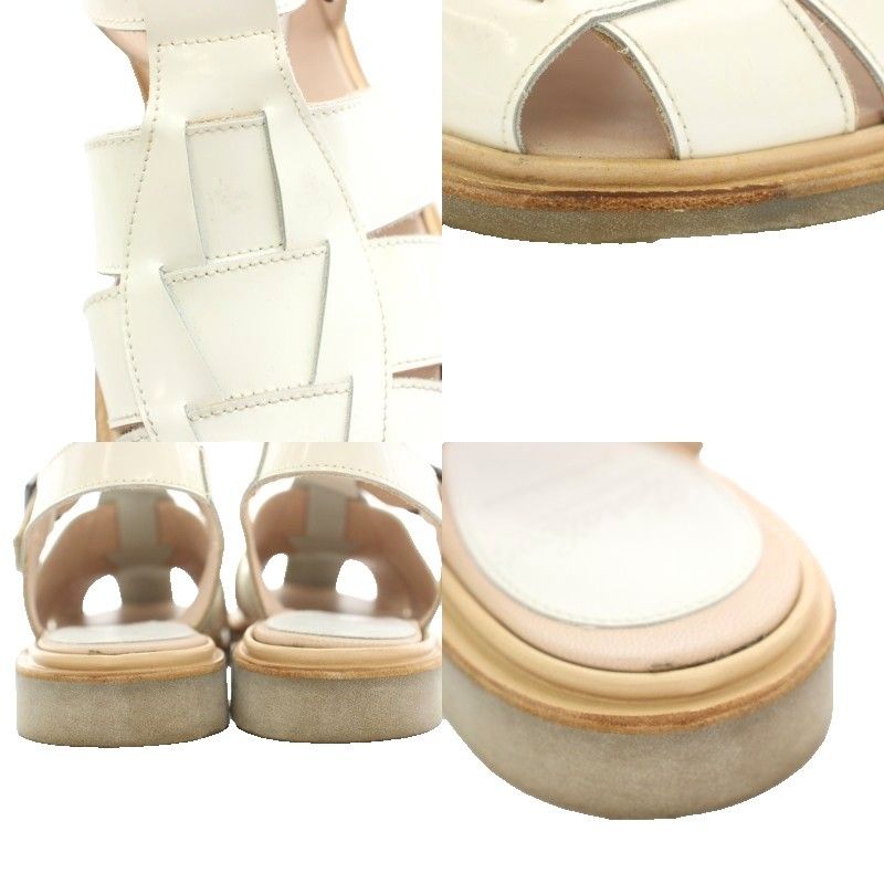  パラブーツ Paraboot イベリス IBERIS グルカサンダル アンクルストラップ エナメル き 3 白 ホワイト 79802 YT サンダル サンダル ミュール