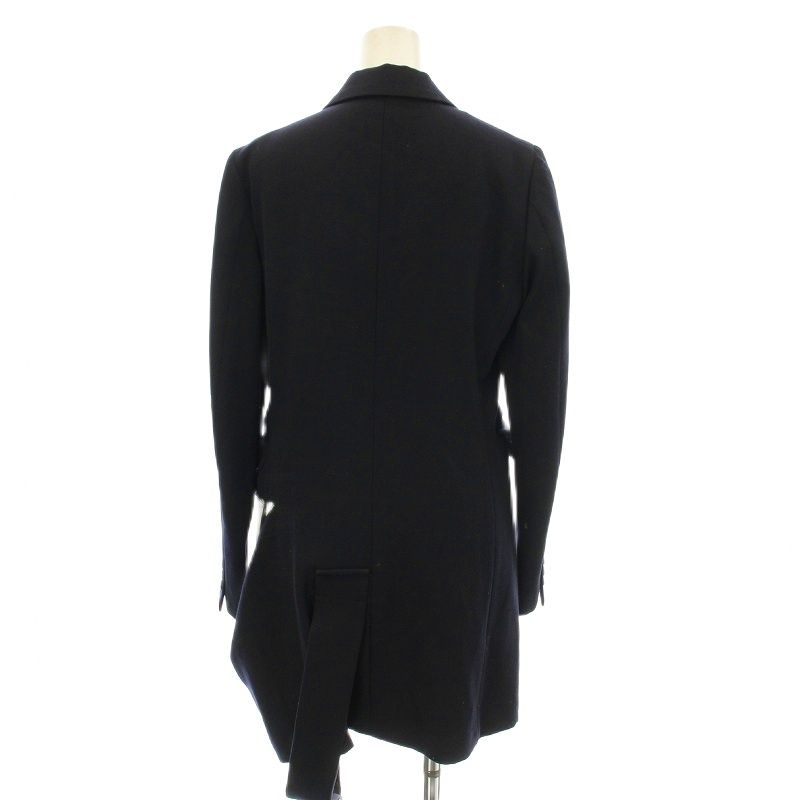 コムデギャルソン COMME des GARCONS AD2016 18世紀のパンク 変形 テーラードジャケット ベルト ダメージ加工 XS ネイビー 紺 G