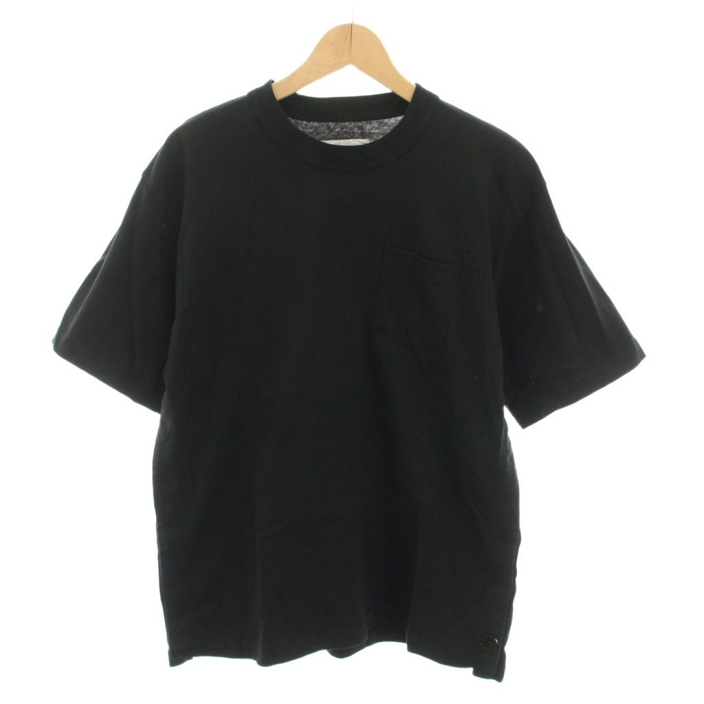 サカイ sacai sコットンジャージーTシャツ s Cotton Jersey T-Shirt カットソー クルーネック 半袖 1 黒 ブラック SCM-227 YT