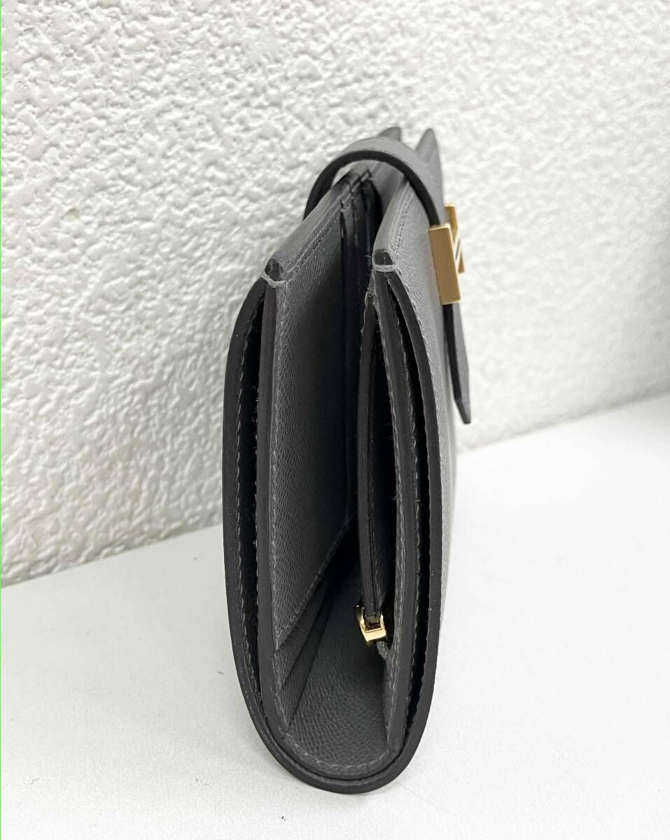 HERMES エルメス ヴォー・エプソン W刻印 ベアン・コンパクト グレー