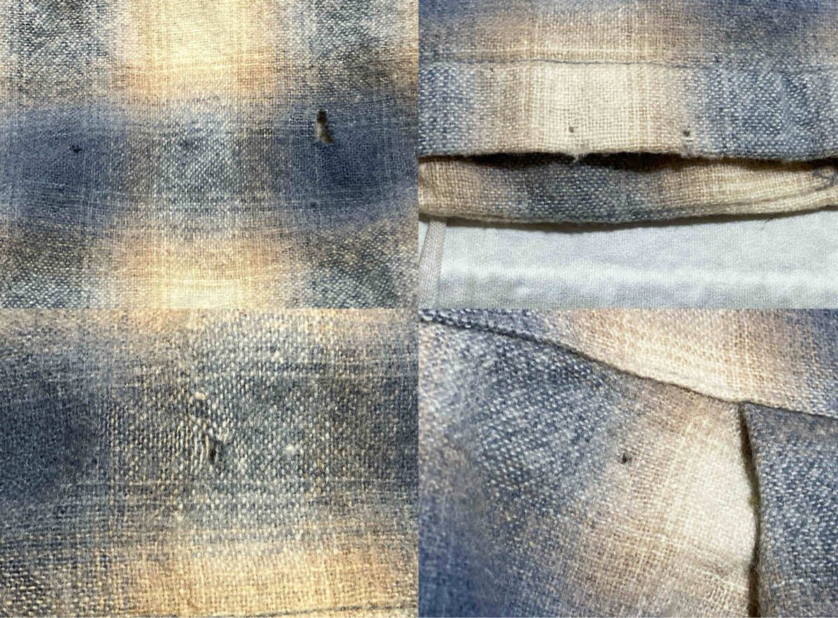 PENDLETON ペンドルトン ネルシャツ 70s ボードシャツ オンブレチェック 古着 サイズS ブルー WWW_KARIMZIABAT_FR