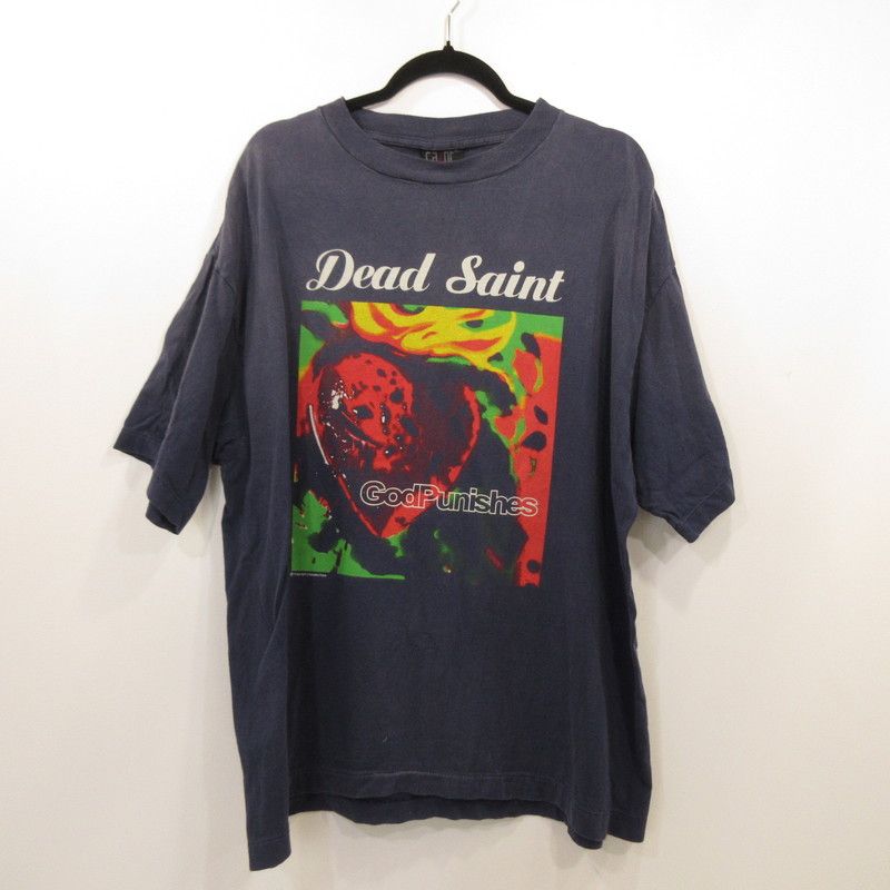 姫路東店 SAINT MICHAEL セントマイケルセイントマイケル 半袖Ｔシャツ SS TEE DEAD SAINT SM-YS1-0000-010 ネイビー サイズ XL 108