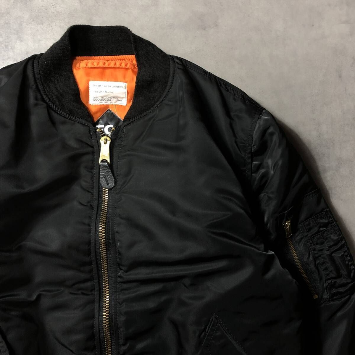 GQ3964 GOODENOUGH EC TOMO archive ALPHA MA-1 フライトジャケット L 黒 グッドイナフ エレクキトリックコテージ