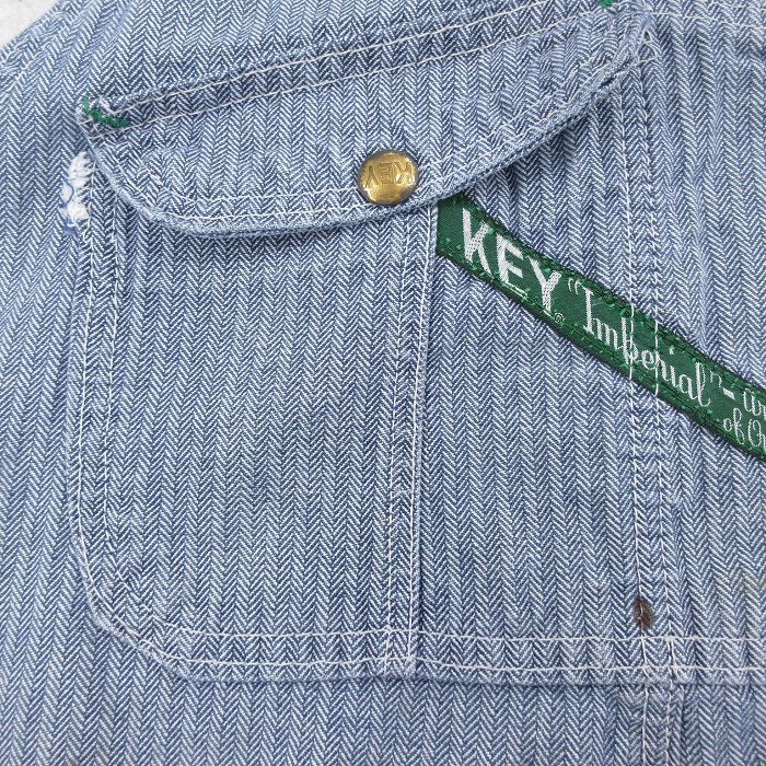 W 40 古着 キー オーバーオール メンズ 90 s 大きいサイズ ヘリンボーン コットン グレー 25 nov 01 ボトムス