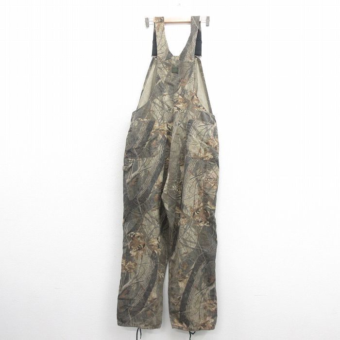W 44 古着 リバティ オーバーオール メンズ 00 sリアルツリー 大きいサイズ 茶 ブラウン 迷彩 25 nov 01 ボトムス