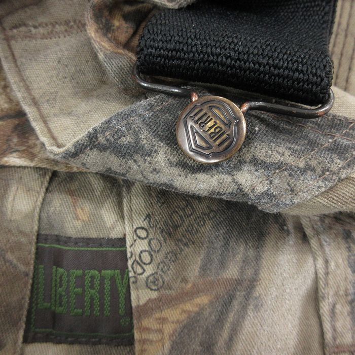  W 44 古着 リバティ オーバーオール メンズ 00 sリアルツリー 大きいサイズ 茶 ブラウン 迷彩 25 nov 01 ボトムス オーバーオール つなぎ パンツ