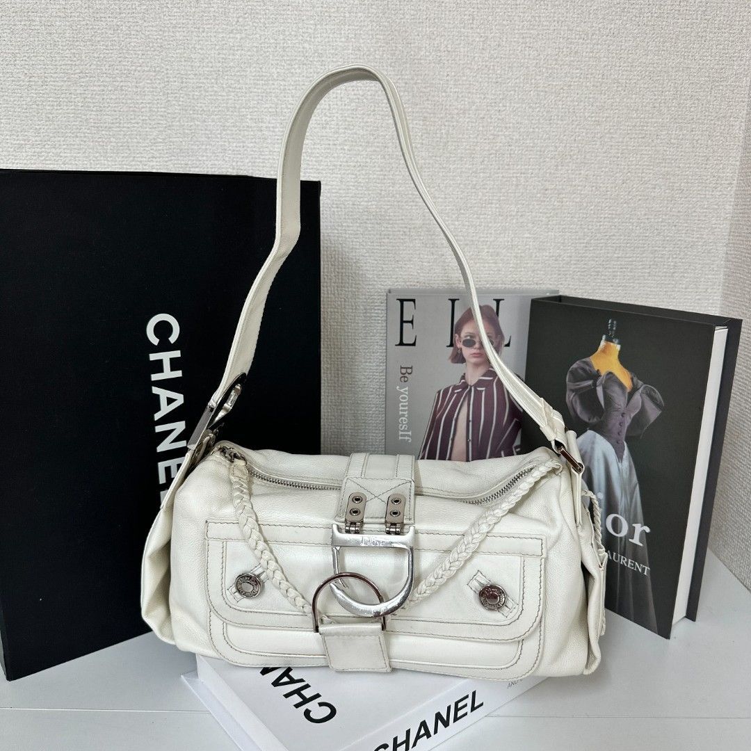 Christian Dior クリスチャン ディオール フライト レザーショルダーバッグ