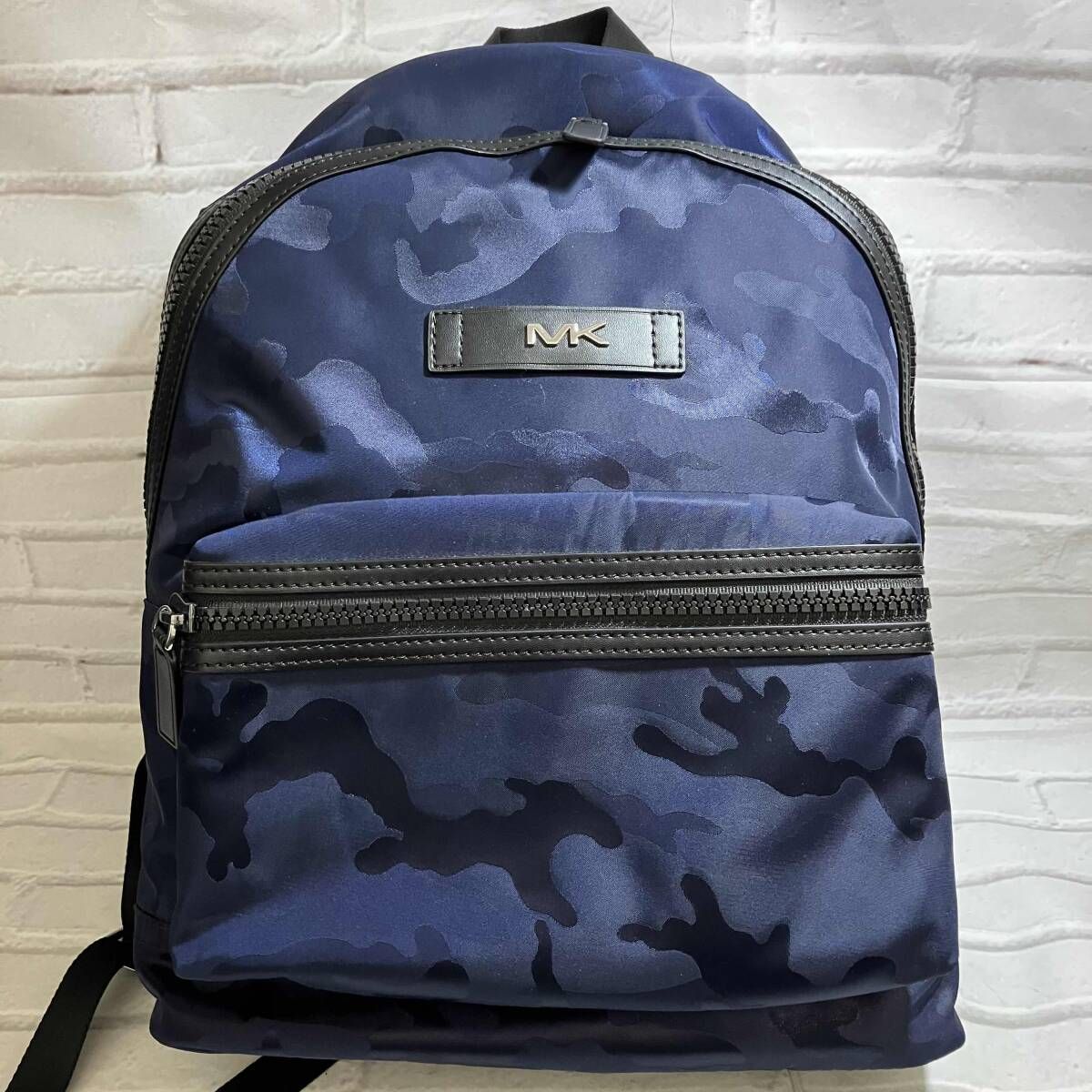 MICHAEL KORS マイケルコース 37S0LKNB2U カモフラージュナイロンジャガード リュック ネイビー