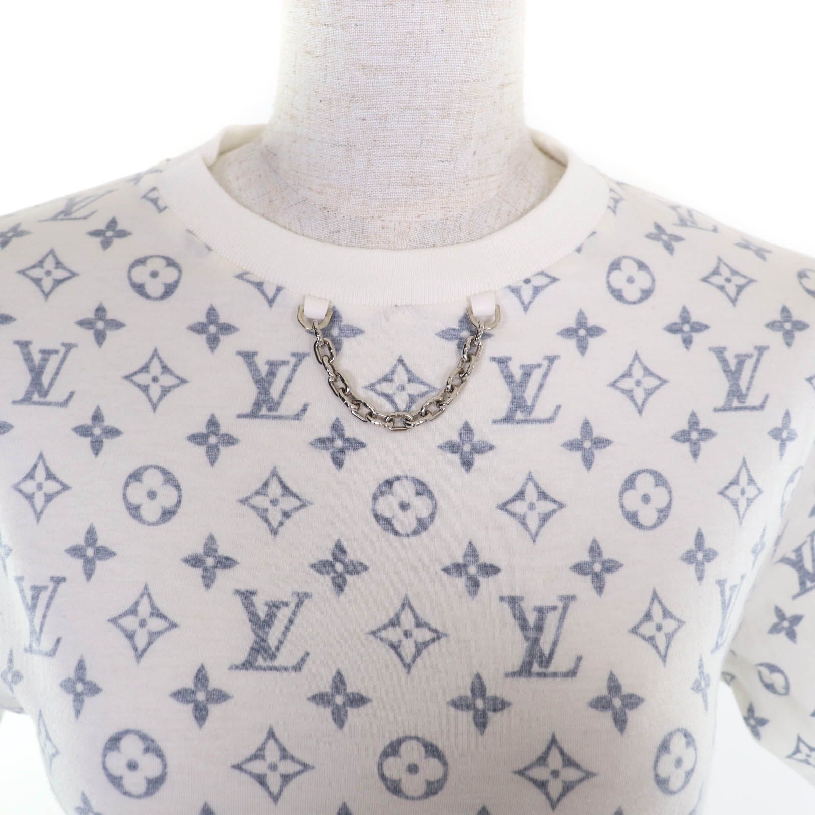 【極美品】LOUIS VUITTON Tシャツ モノグラム チェーン ネイビー 極美品☆LOUIS VUITTON ルイヴィトン コットン100％ モノグラム
