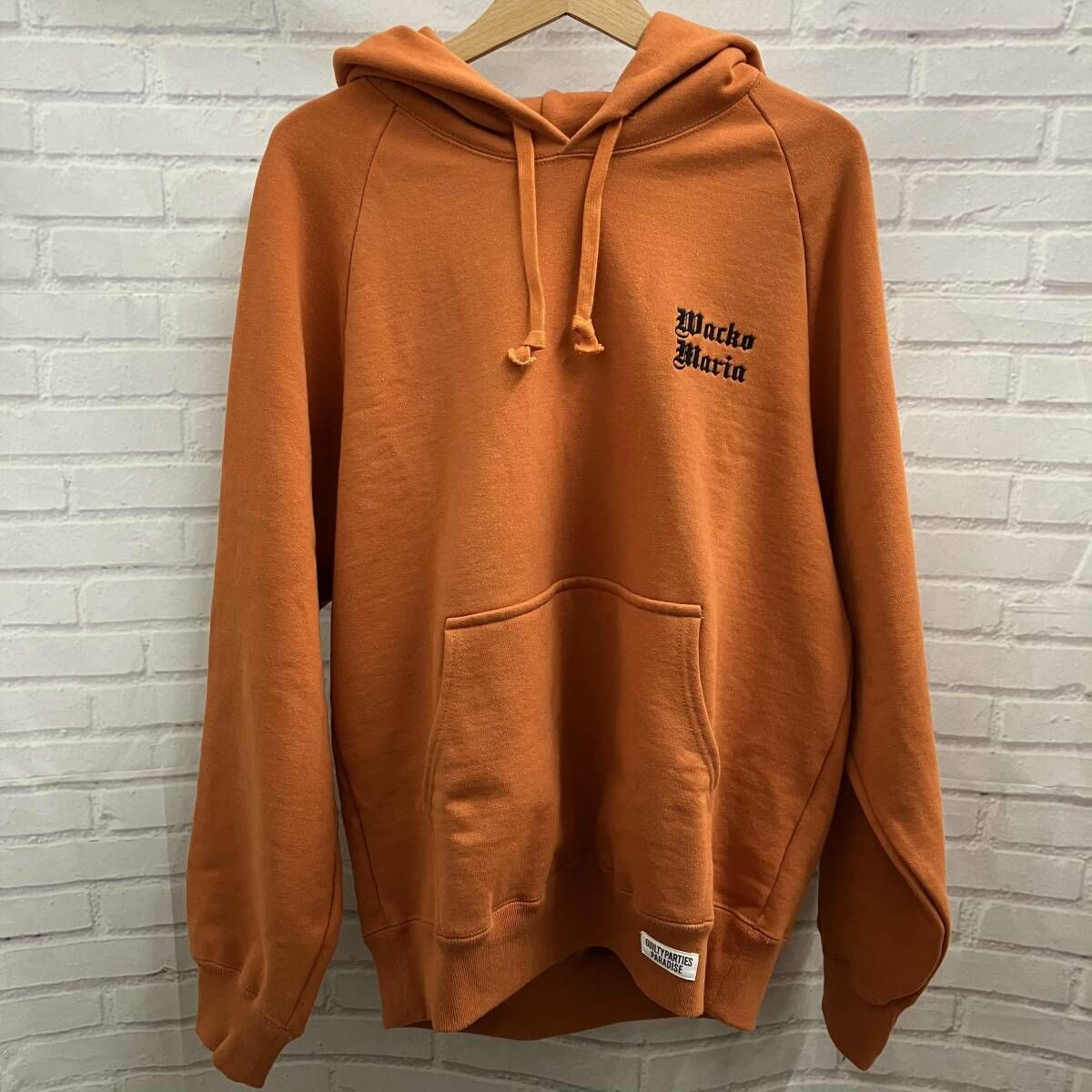WACKO MARIA ワコマリア スウェット Guilty Party ロゴフーディー オレンジ サイズS