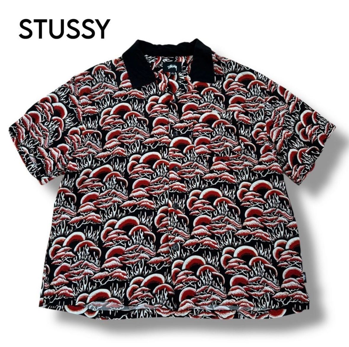 STUSSY Coral Pattern Shirt S