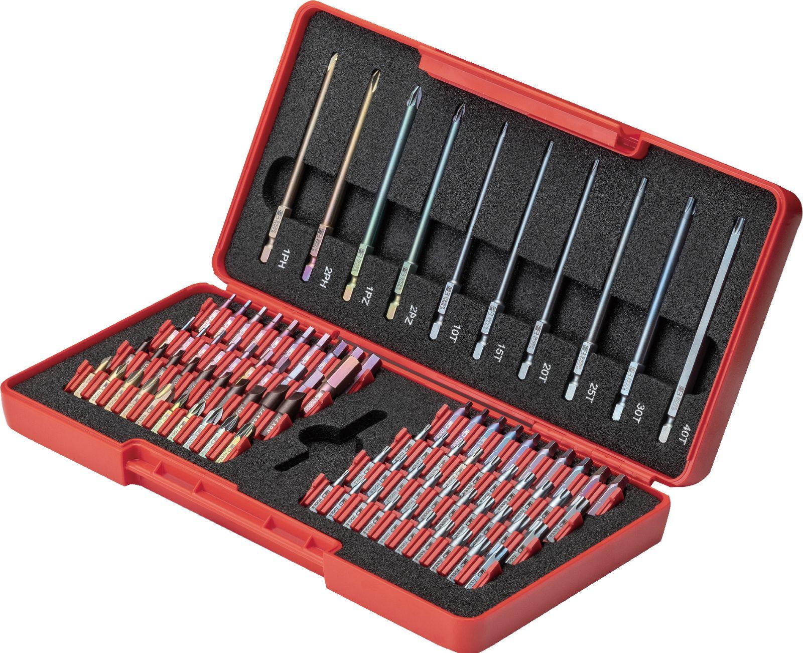 PB SWISS TOOLS スイスツール C6.792TB ドライバービット90本組セット ボックス入り C6.792TB ヘクスローブ プラス マイナス インチ