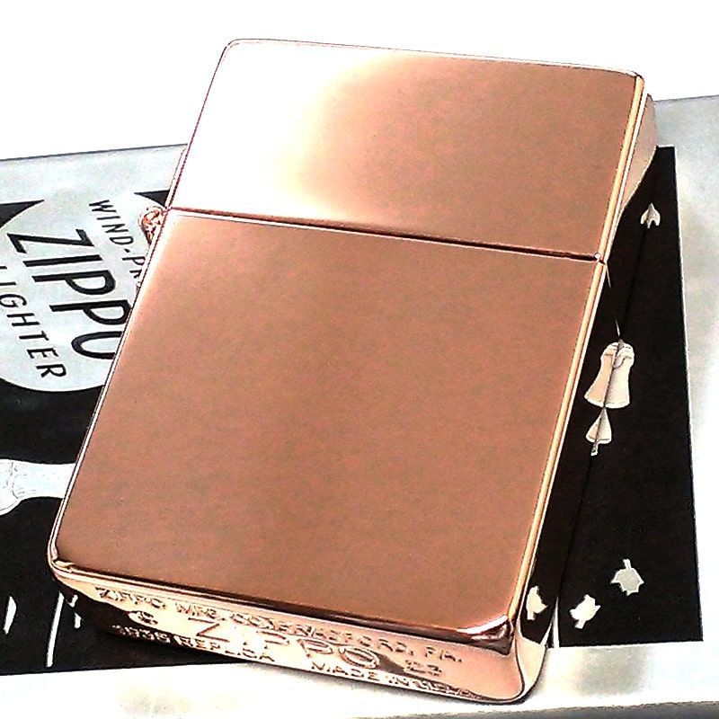 ZIPPO ライター 1935復刻 COPPER PLATE ジッポ 銅鏡面 アンティーク 美しい カッパー 3バレル 角型 シンプル 無地 メンズ レディース かっこいい