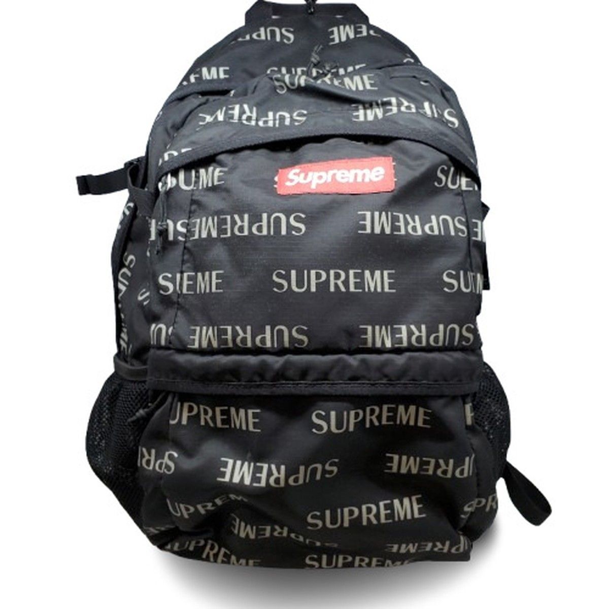 supreme シュプリーム ブラック バック リュック 鞄 バックパック Backpack 16AW ナイロン ボックスロゴ