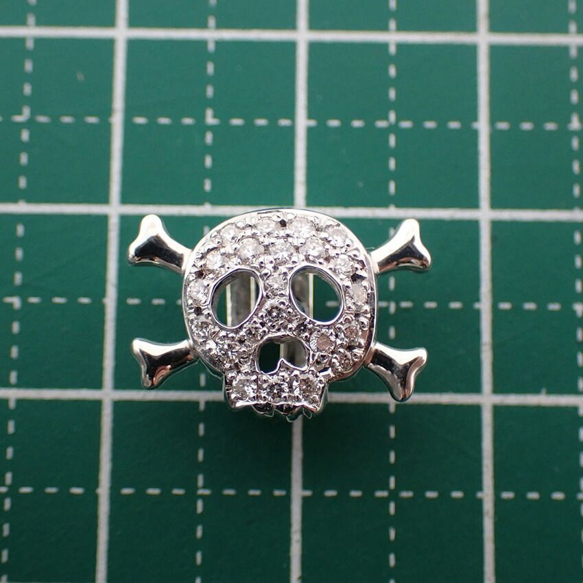 JH125★高級 ペリドット1.81ct ダイヤ K18WG ヘッド 鑑別付 JH125☆高級 ペリドット1.81ct ダイヤ K18WG ヘッド 鑑別付