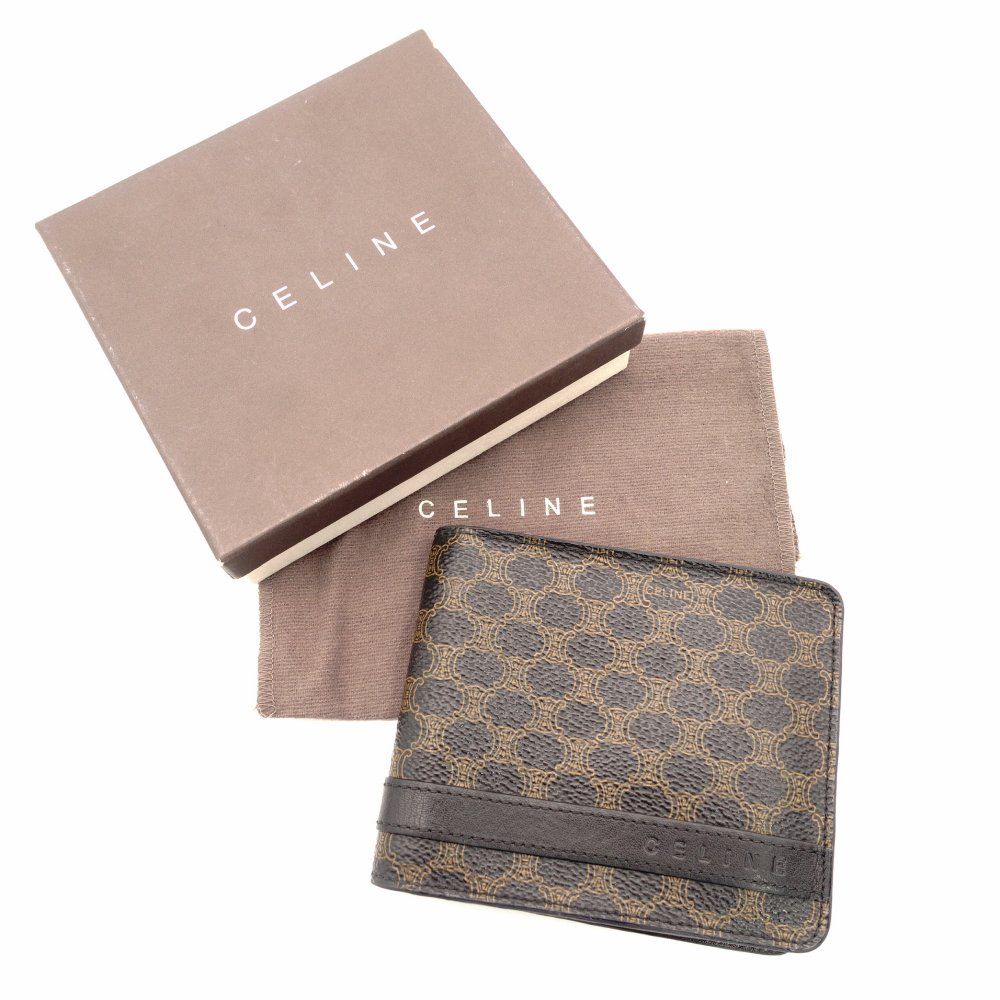 ブラウン×ブラック 二つ折り財布