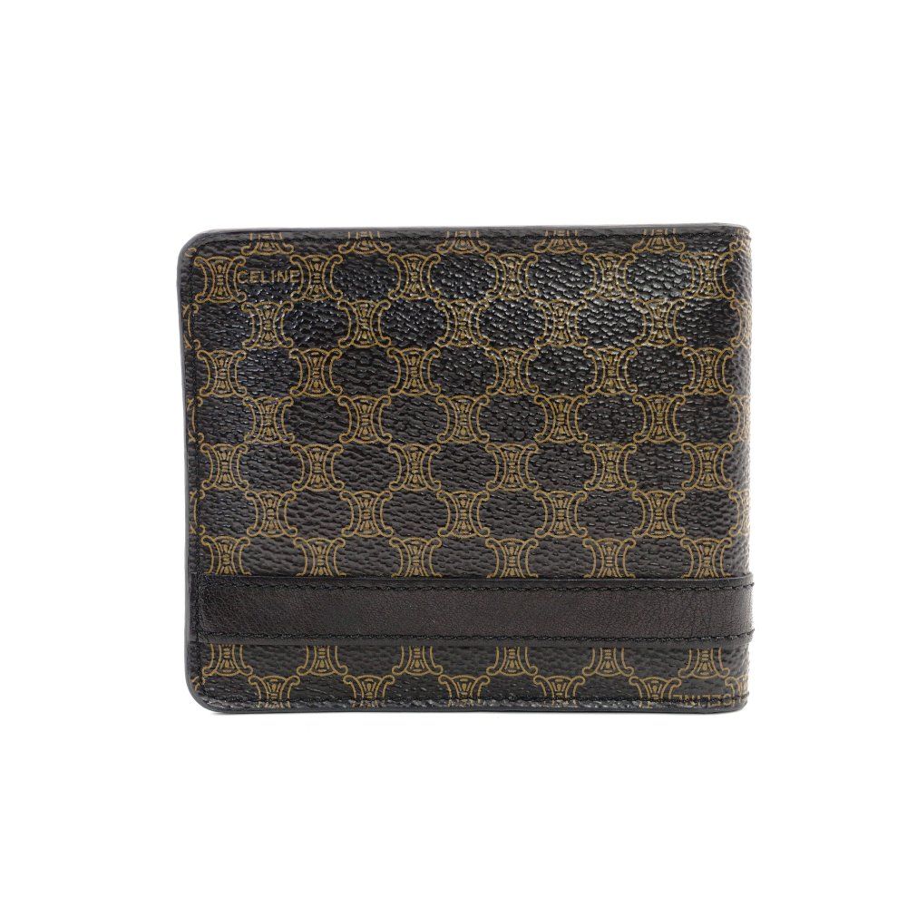 セリーヌ CELINE マカダム 折り財布 財布 ブラウン×ブラック 二つ折り財布 メンズ レディース 7-10-152
