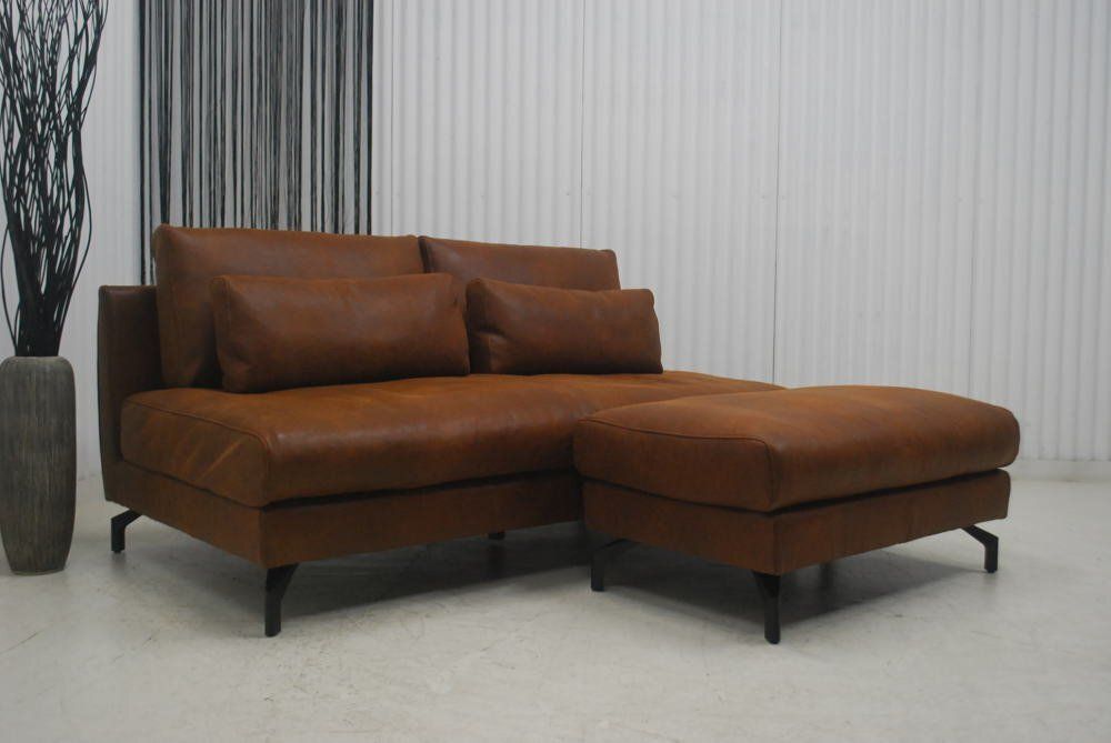 アウトレット 現品限り 一部 大 示品 北欧調モダン ワイド二人掛け ソファー オットマンセット ブラウン 250404-グラシエーロ2pst