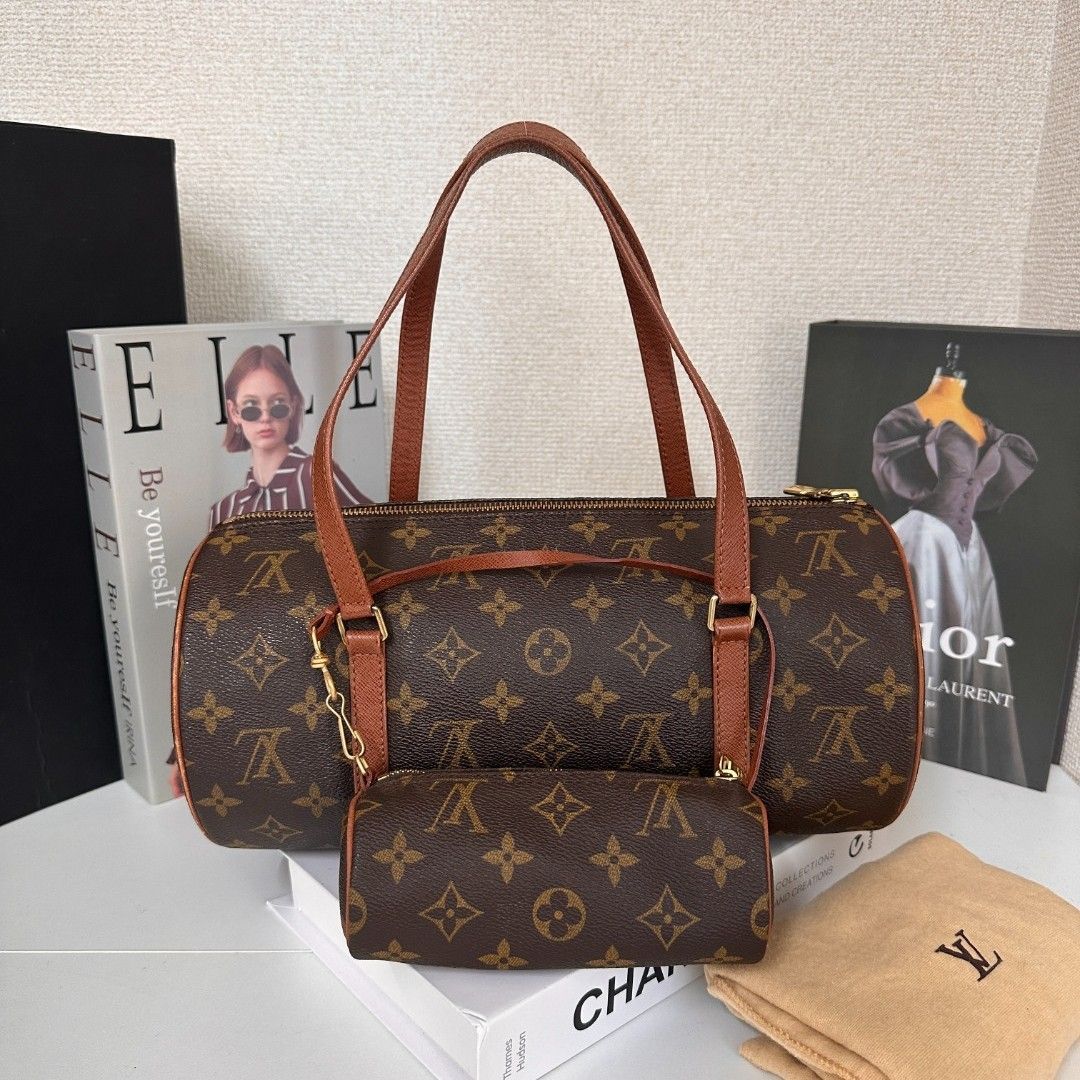 Louis Vuitton ルイ ヴィトン パピヨン モノグラム ハンドバッグ ポーチ付き