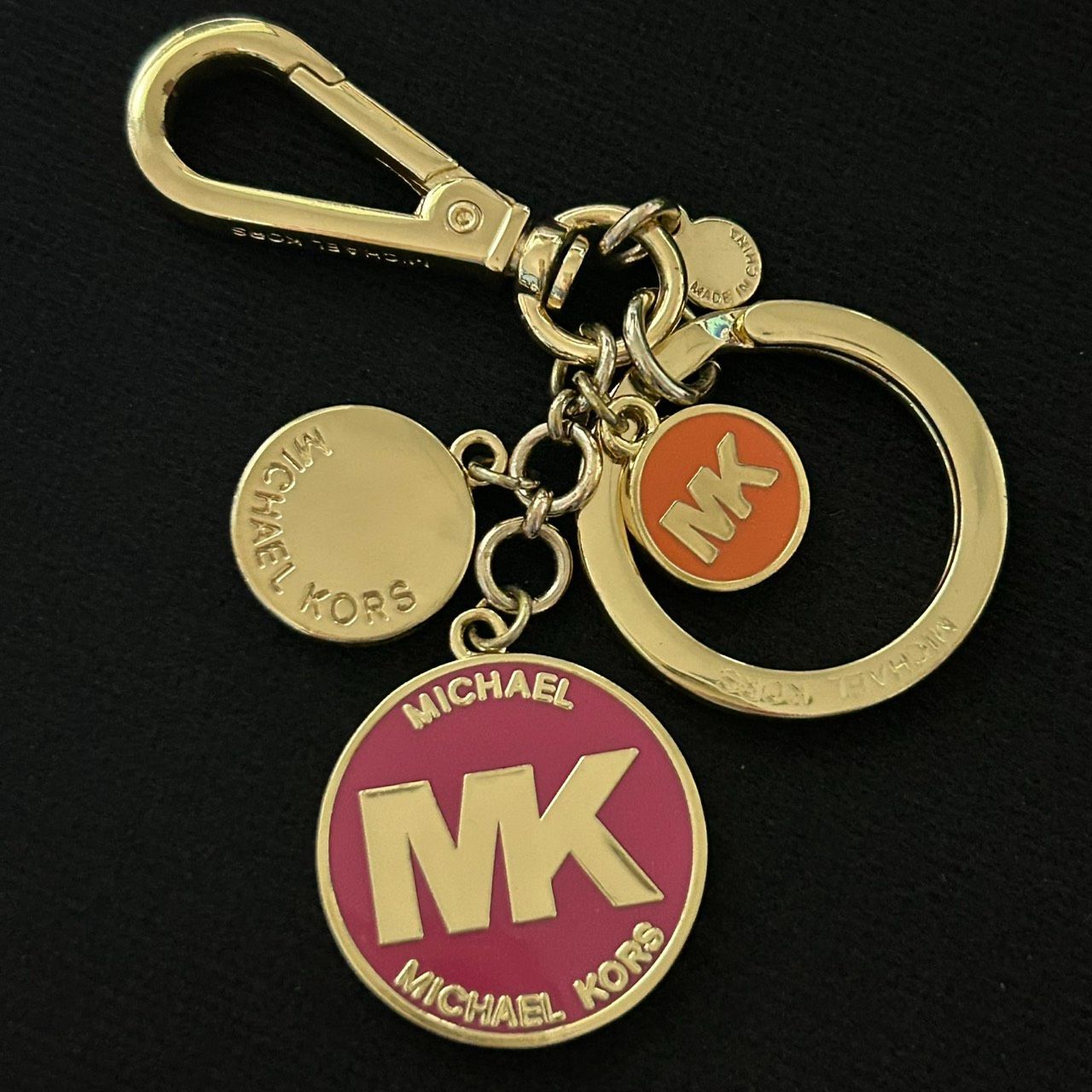 良品】MICHAEL KORS マイケルコース MK ロゴ キーホルダー / MICHAEL 