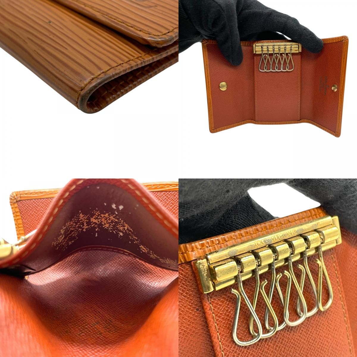 6連キーケース ブラウン