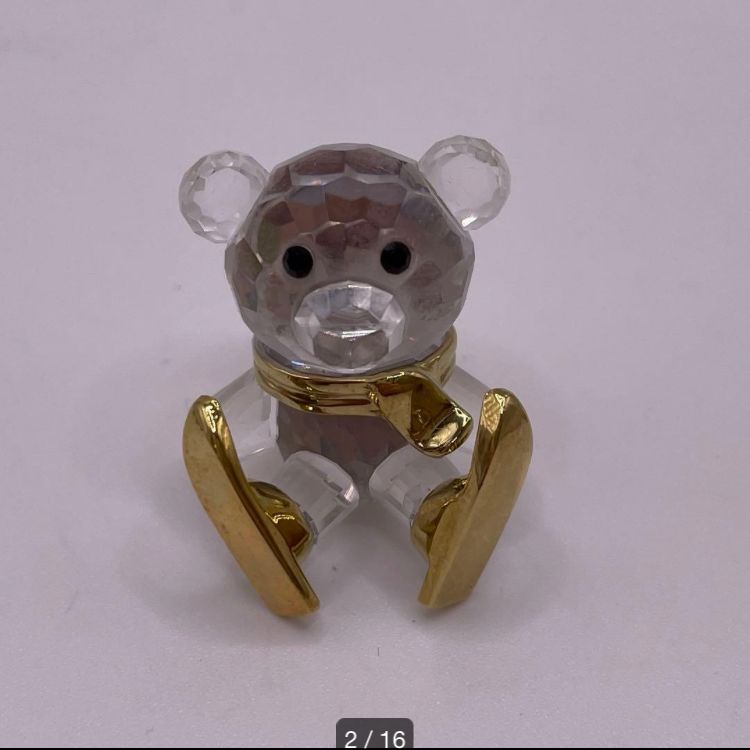 3369 SWAROVSKI スワロフスキー ブローチ ピンバッチ クリスタルベア くま ベア クリスタル シュノーケル テニス スキー