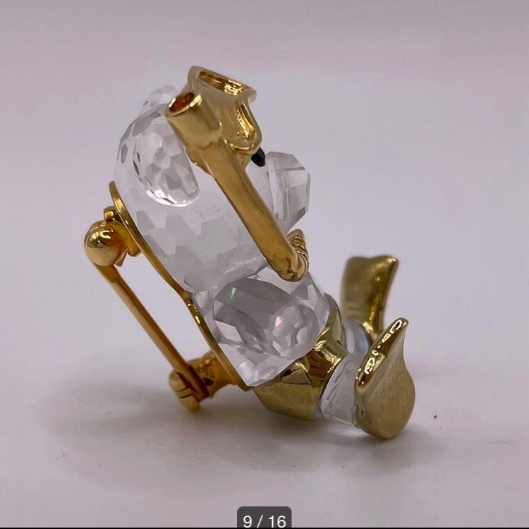 3369 SWAROVSKI スワロフスキー ブローチ ピンバッチ クリスタルベア くま ベア クリスタル シュノーケル テニス スキー FORTGASGNV_COM_BR