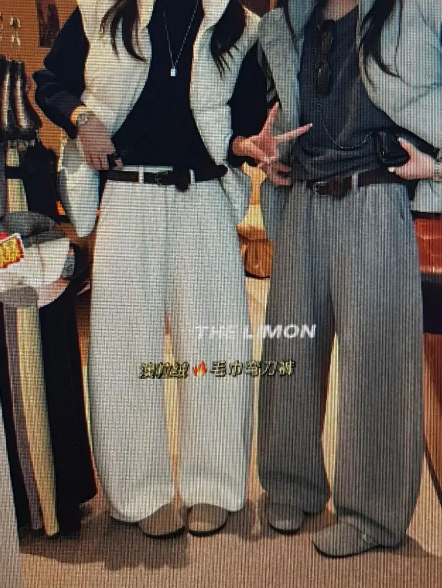 冬カジュアル起毛ワイドパンツ