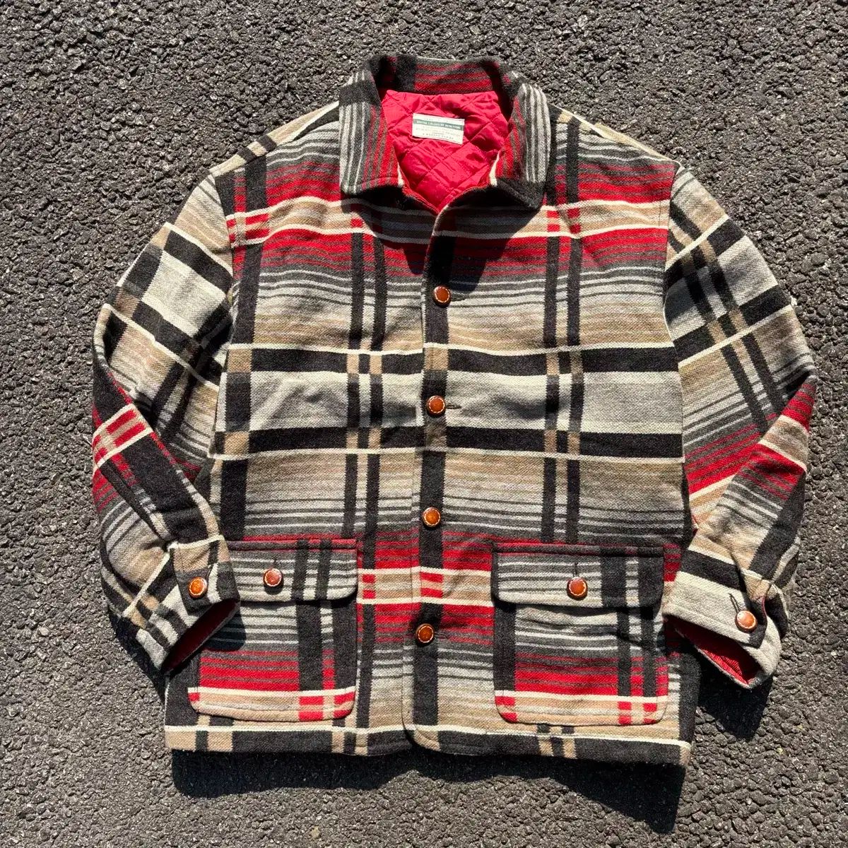 90年代 イタリア ベネトン エスニック ウール コート