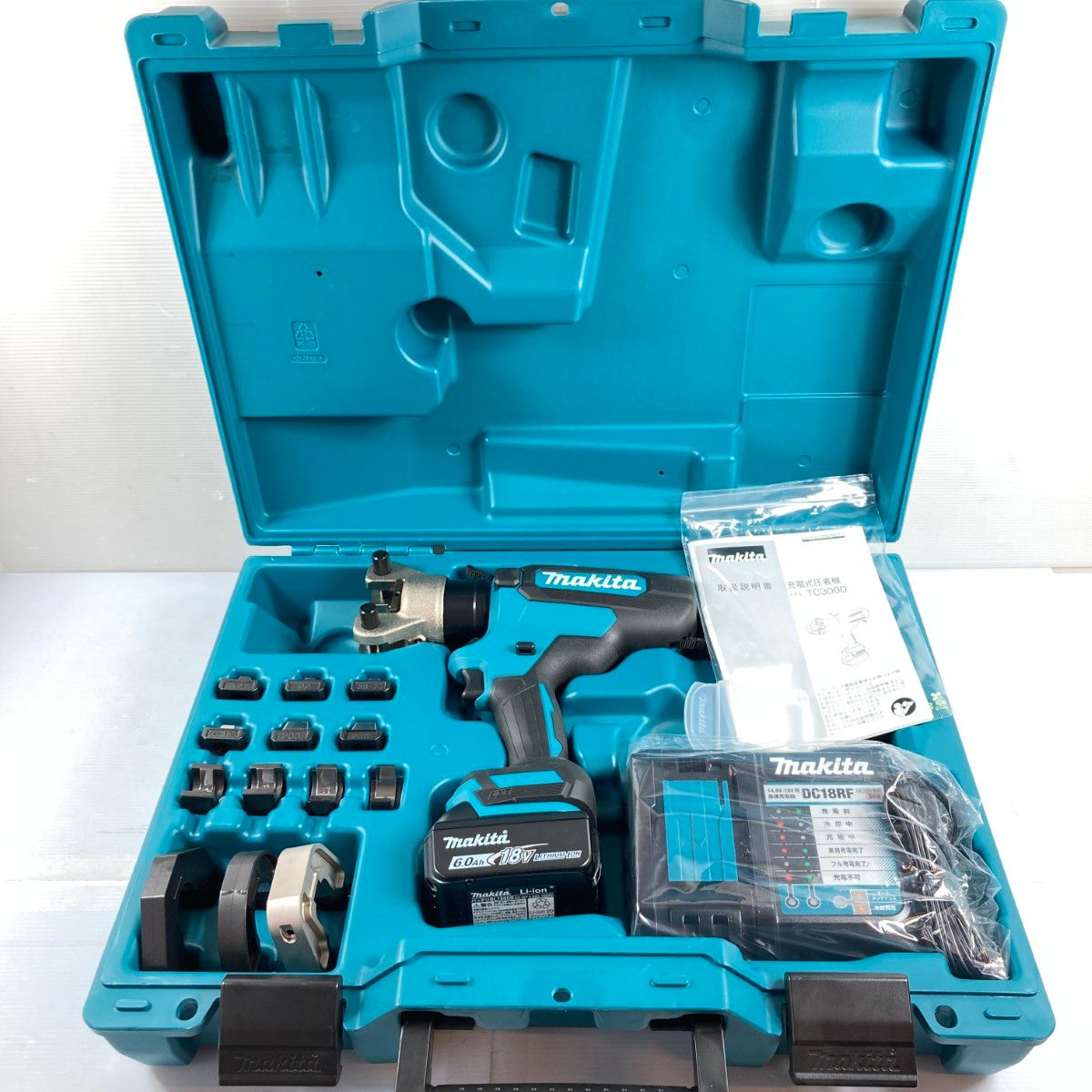 MAKITA マキタ 18V 充電式充電式圧着機 充電器 充電池1個 ケース付 PSEマークあり TC300DRG ブルー