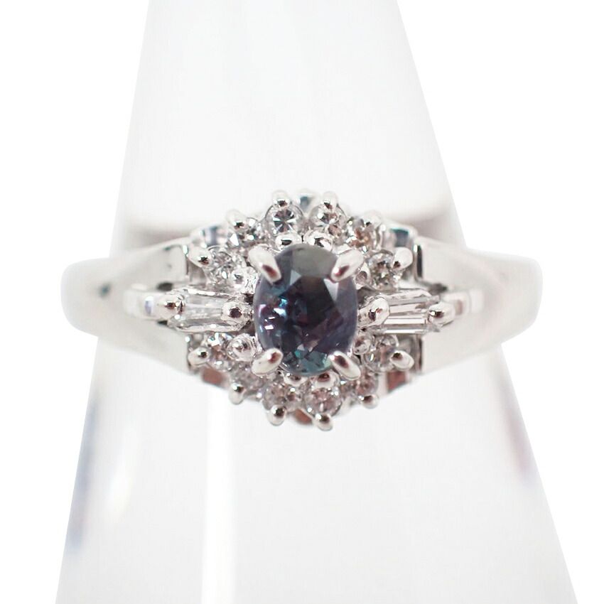 Pt900 アレキサンドライト/ダイヤ リング /5号/j71-7 - メルカリ