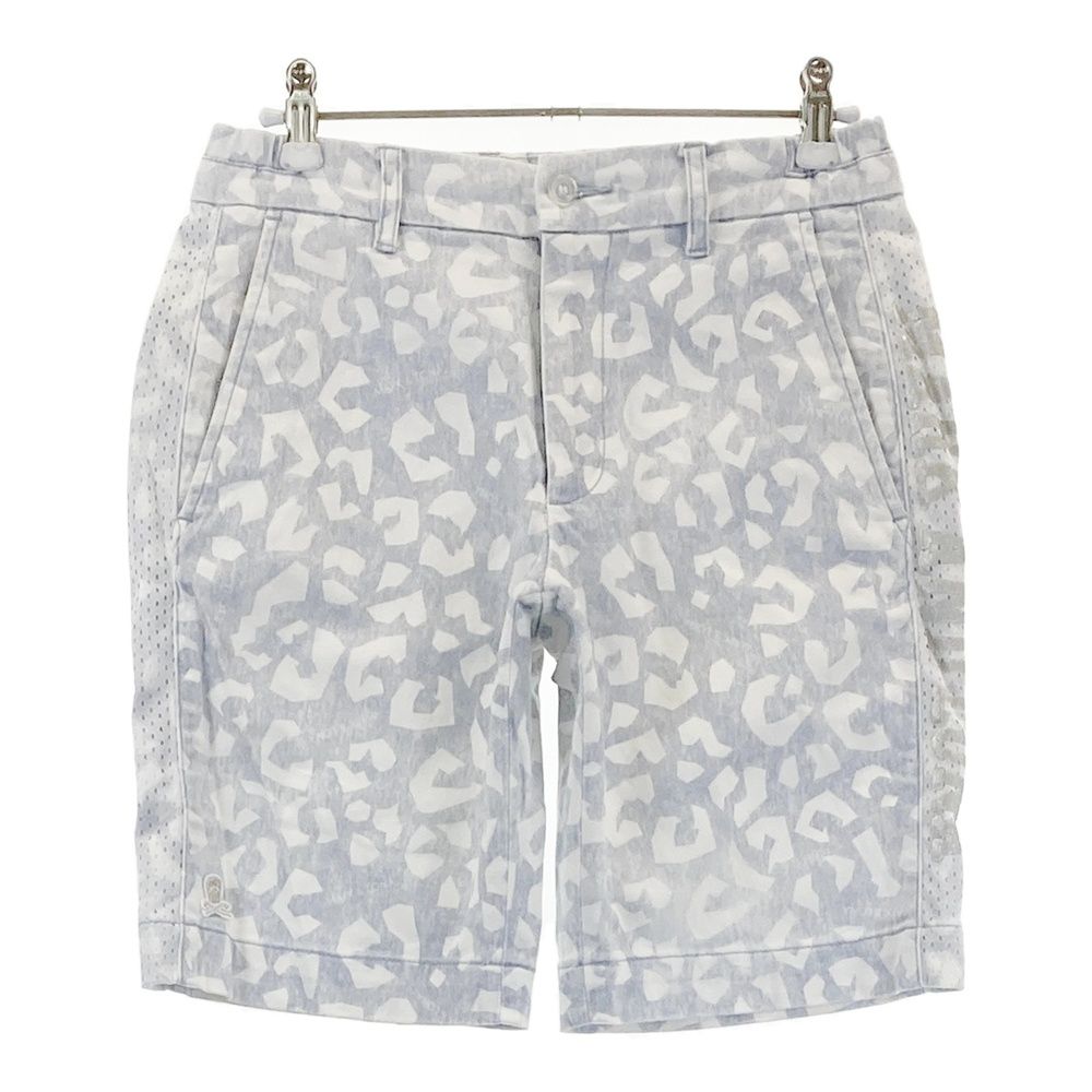 サイズ S MARK-LONA マークアンドロナ ハーフパンツ サイドメッシュ 総柄 ブルー系 240101544364 ゴルフウェア メンズ ストスト