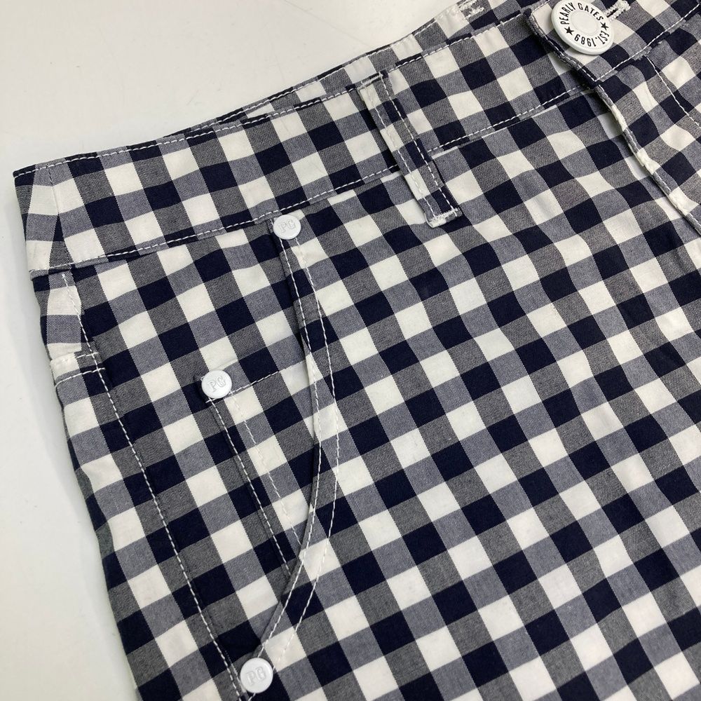 新品タグ付 パーリーゲイツ 22年モデル チェック柄 ショートパンツ ゴルフ サイズ：1 PEARLY GATES パーリーゲイツ ストレッチ ショートパンツ