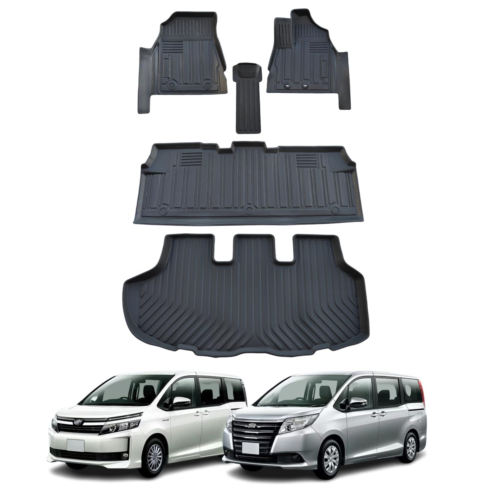 トヨタ ヴォクシー ノア 80系 フロアーマットラゲッジマット防水 3Dフロアーマット防水 滑り止め 立体製造 耐摩擦 環境に優しいTPE素材 フロアマット80系 ヴォクシー ノア マット 3列5点セット含む