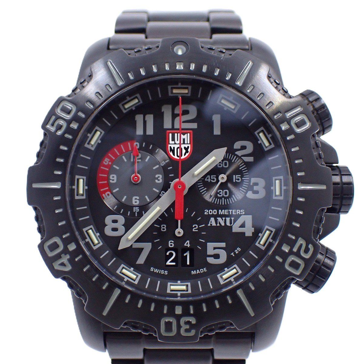 LUMINOX ルミノックス A.N.U.シリーズ クロノグラフ クォーツ メンズ 腕時計 ブラック 純正SSベルト Ref.4242 いおき質店