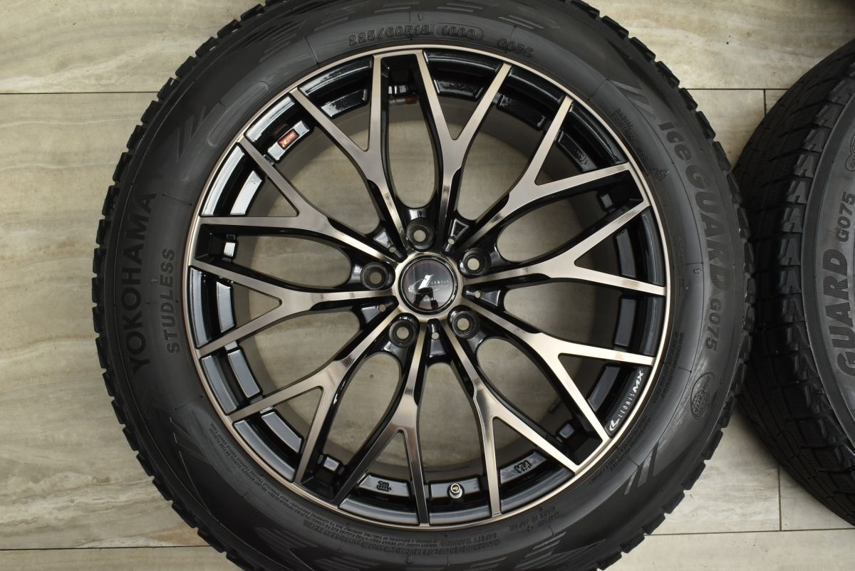 ホイール良好 Weds レオニス MX 18 in 8 J 42 PCD 114 3 アイスガードG 075 225 60 R ハリアー RAV 4 エクストレイル CX 5 アウトバック