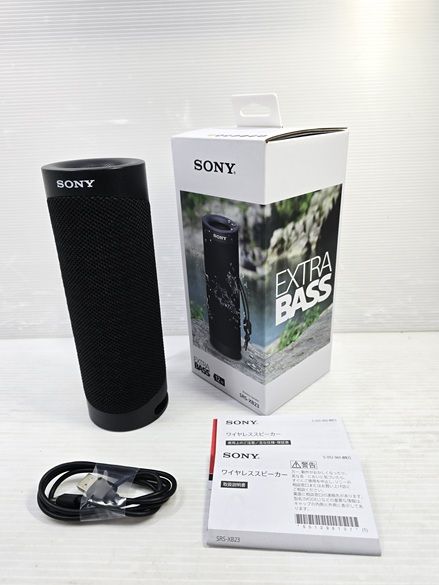 品 ソニー SONY ワイヤレスポータブルスピーカー アクティブスピーカー スマホの音が生まれ変わる 高音質 重低音 SRS-XB23 ブラック YR-19502