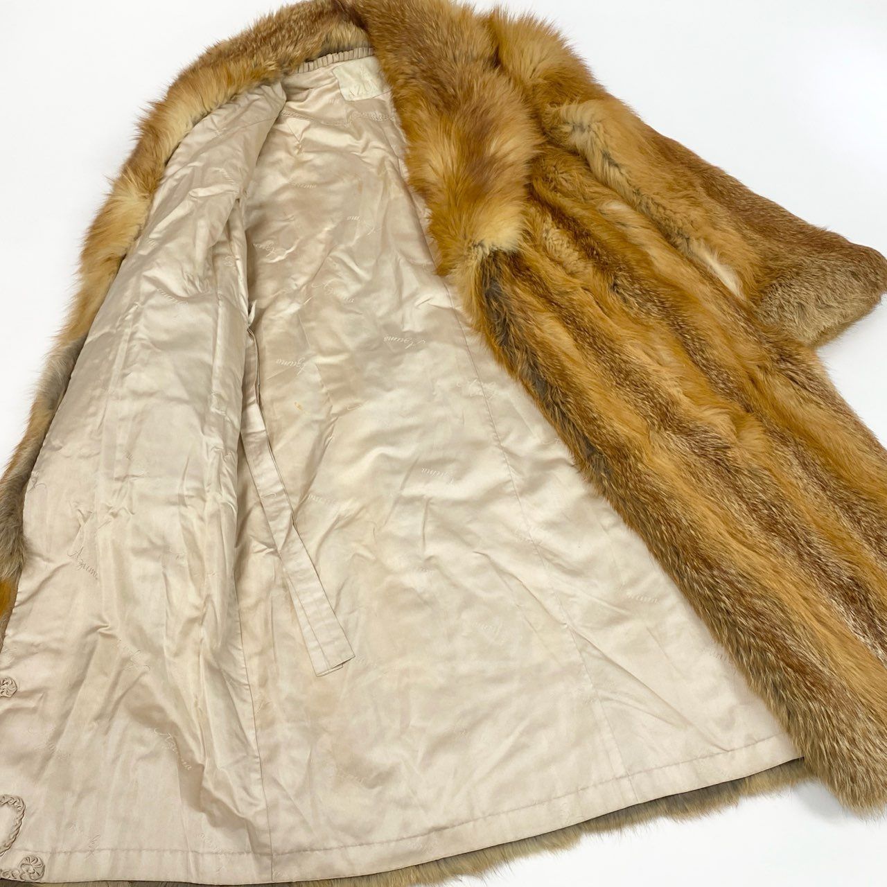 69k4 AZUMA アズマ レッドフォックス 超ロングコート 107cm 茶系 最