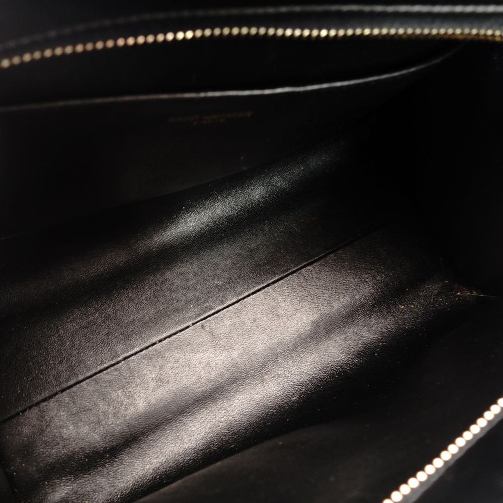 サンローラン SAINT LAURENT ベイビーカバス ハンドバッグ ブラック 黒 2way レザー YSL ゴールド金具 7-10-216 DECORATOM_COM_BR