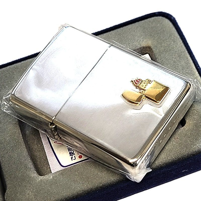 ZIPPO ライター 純銀 ジッポーエンブレム 絶版 2004年製 スターリングシルバー 珍しい シリアルNo.1 廃盤 かっこいい ビンテージ おしゃれ メンズ ギフト プレゼント