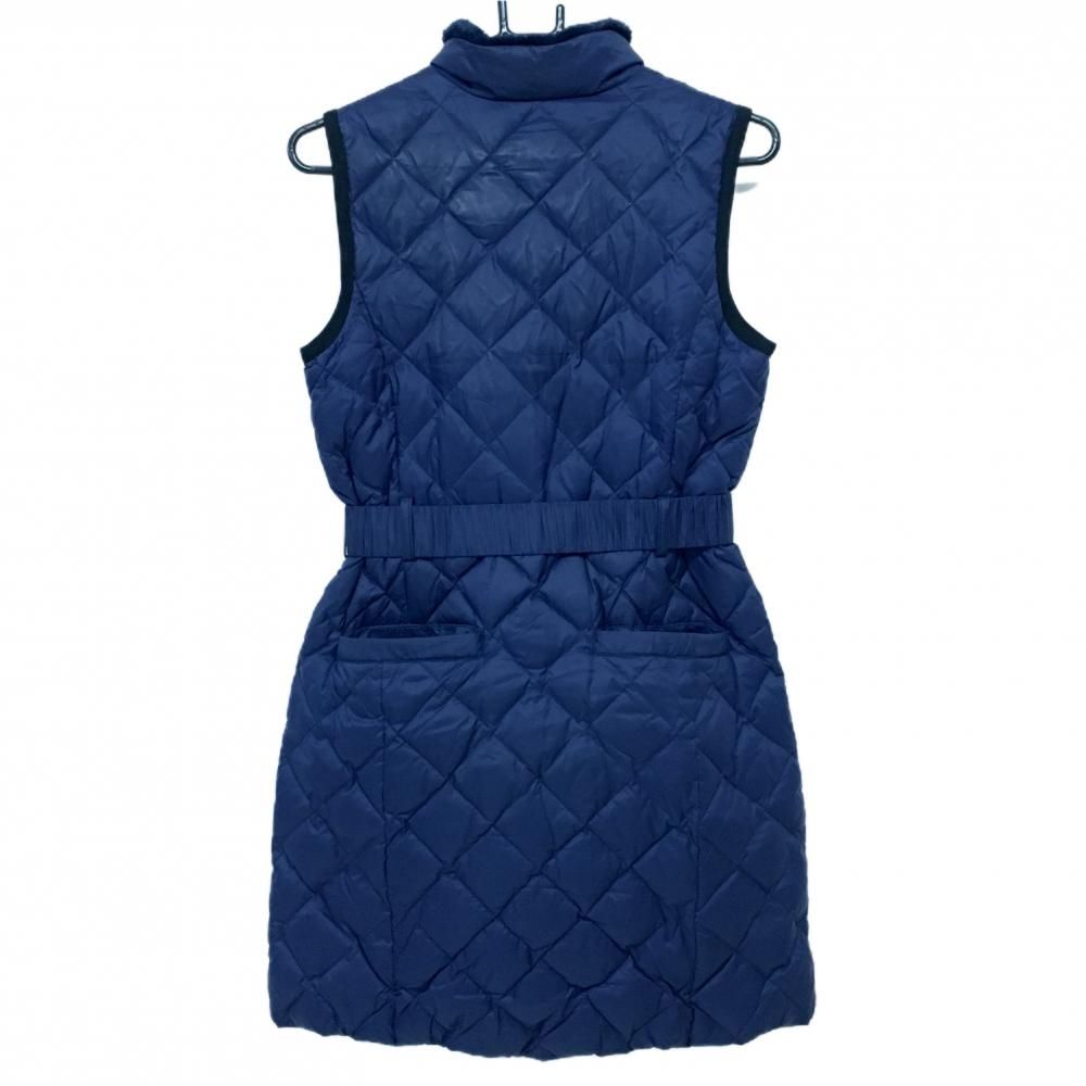 キャロウェイ ダウンノースリーブワンピース ネイビー ネック裏ファー レディース S ゴルフウェア Callaway