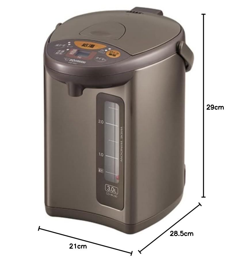 象印マホービン 電気ポット 3.0 L メタリックブラウン CD-WU 30-TM