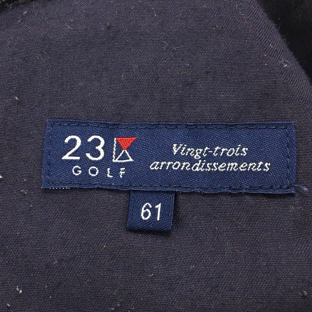 極美品 ブリーフィング ストレッチパンツ ネイビー ナイロン混 S