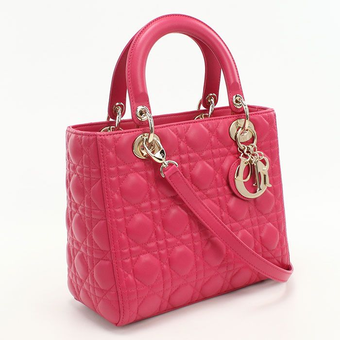 DIOR ディオール ミディアム レディディオール M0565 ONGE ハンドバッグ ラムスキン レディース